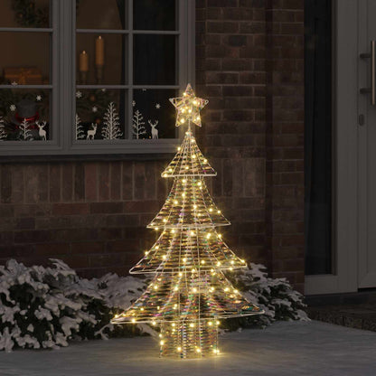 vidaXL Christmas Tree with 120 LEDs Warm white 120.5 cm PET