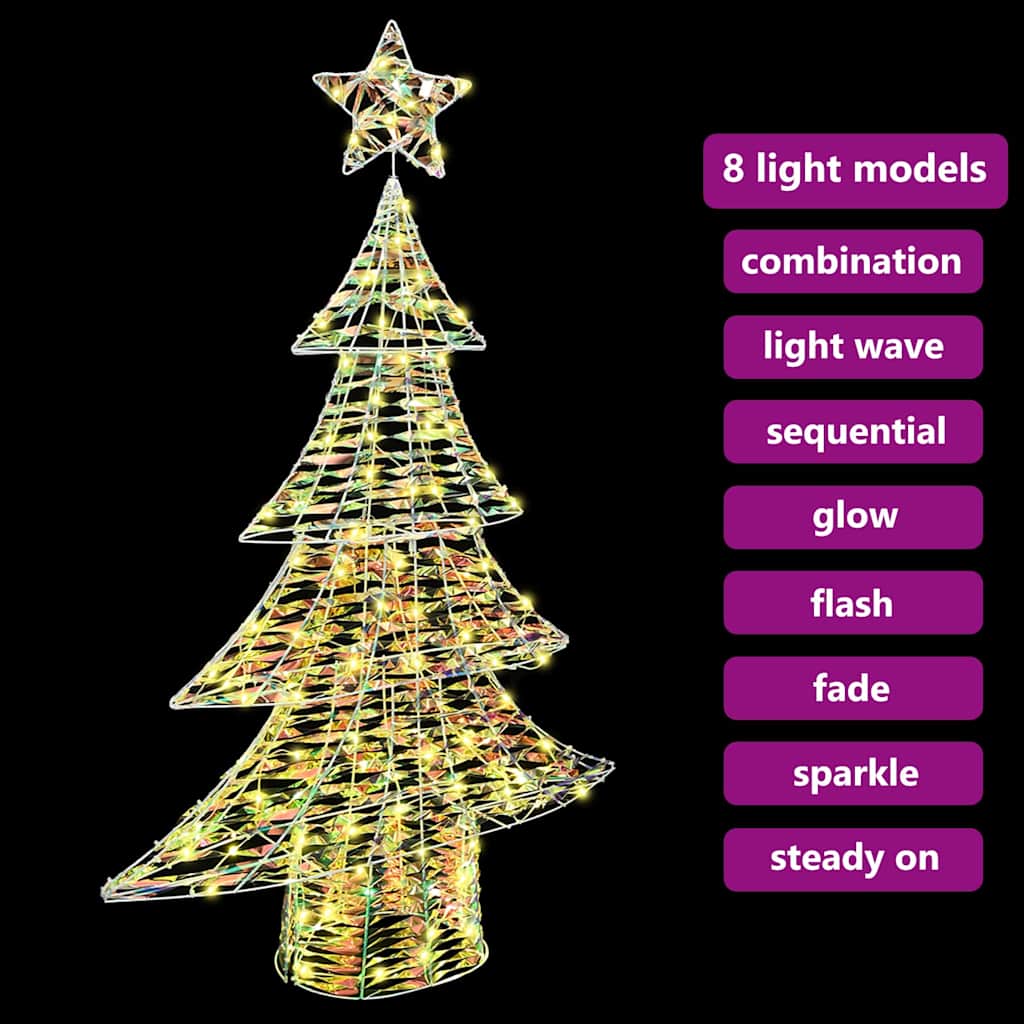 vidaXL Christmas Tree with 120 LEDs Warm white 120.5 cm PET