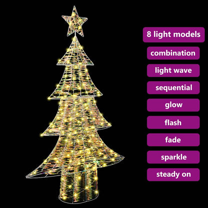 vidaXL Christmas Tree with 160 LEDs Warm white 150 cm PET