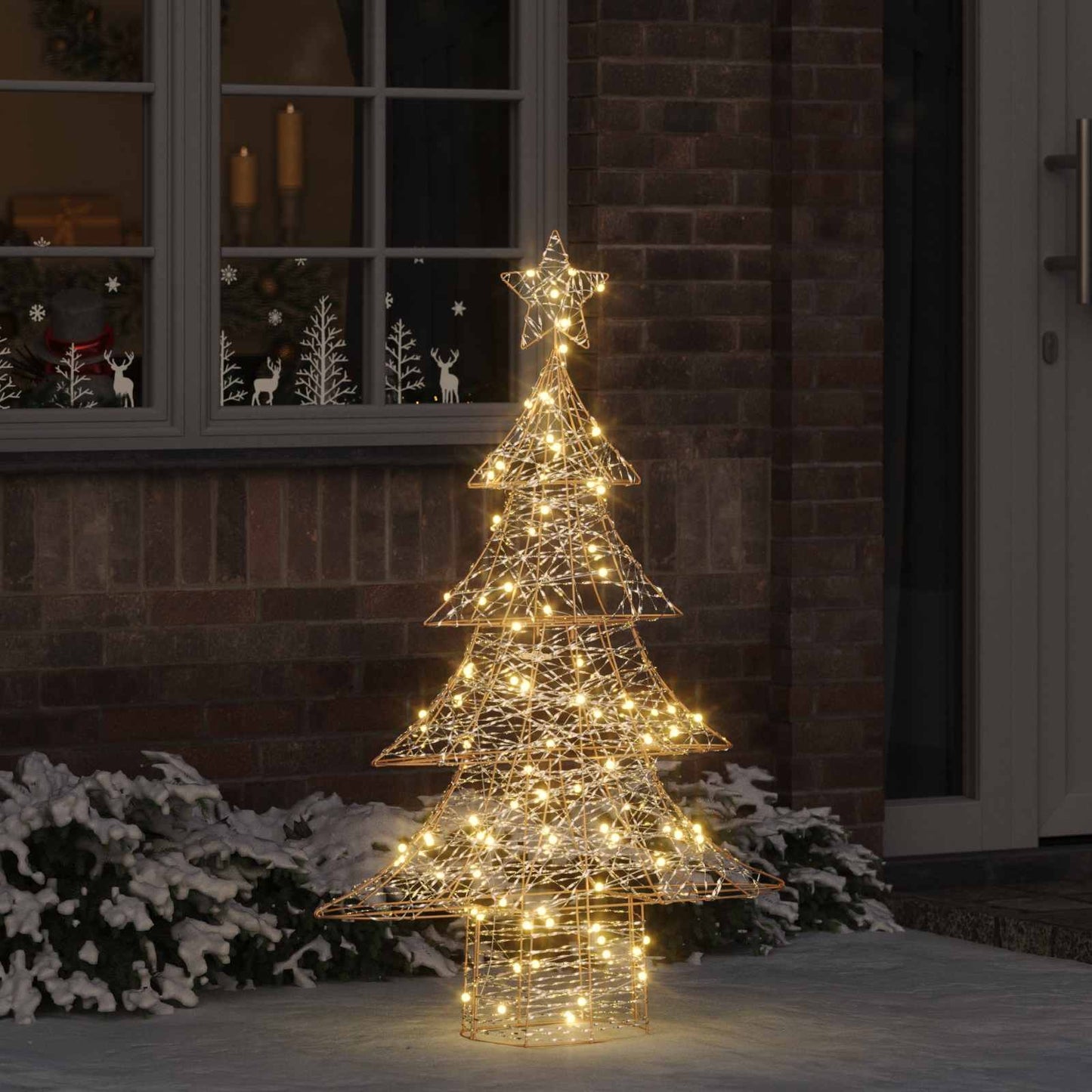 vidaXL Christmas Tree with 120 LEDs Warm white 120.5 cm PET