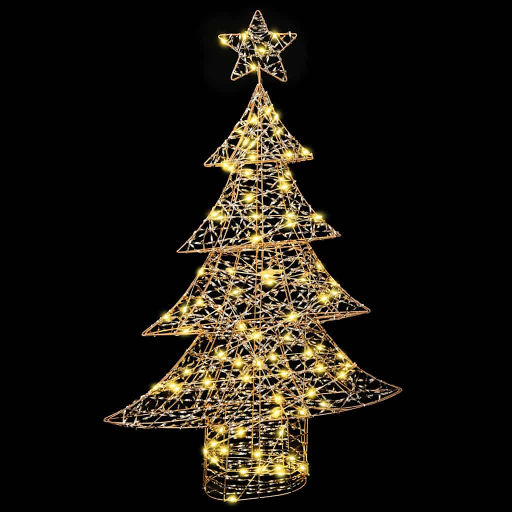 vidaXL Christmas Tree with 120 LEDs Warm white 120.5 cm PET