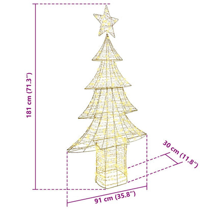 vidaXL Christmas Tree with 240 LEDs Warm white 180 cm PET