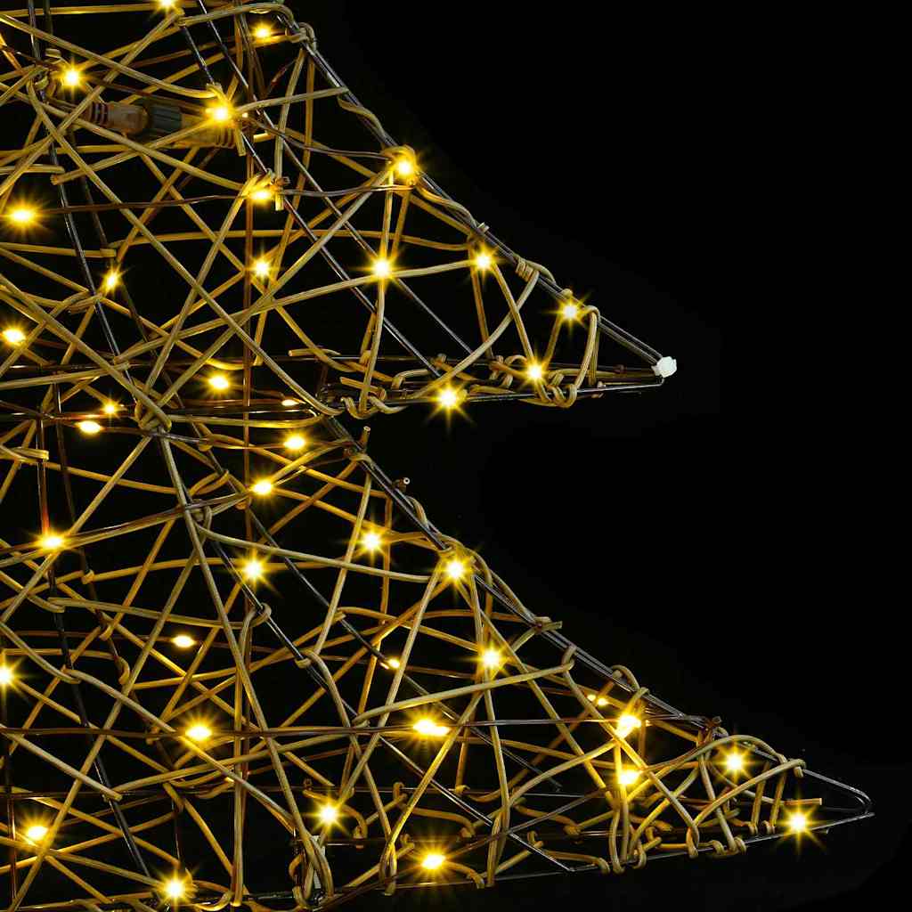 vidaXL Christmas Tree with 120 LEDs Warm white 150 cm Rattan