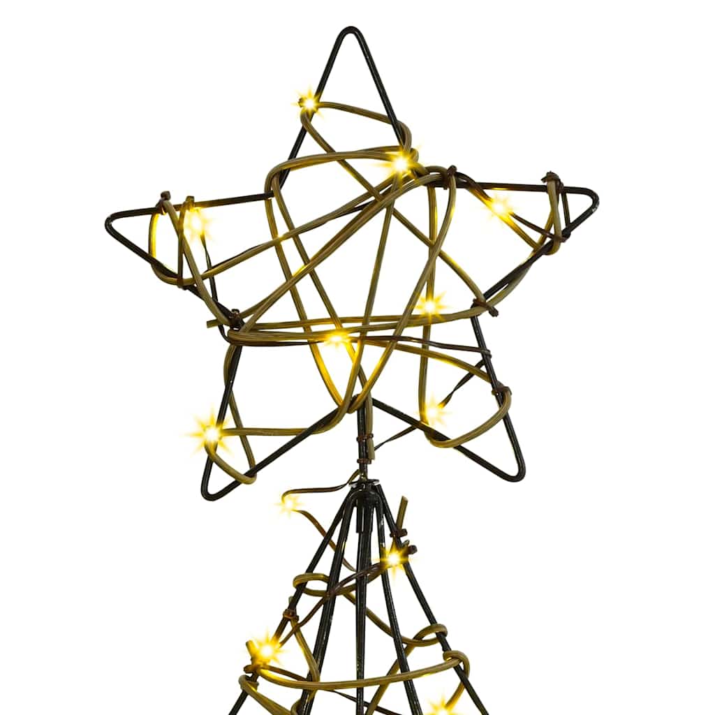vidaXL Christmas Tree with 120 LEDs Warm white 150 cm Rattan