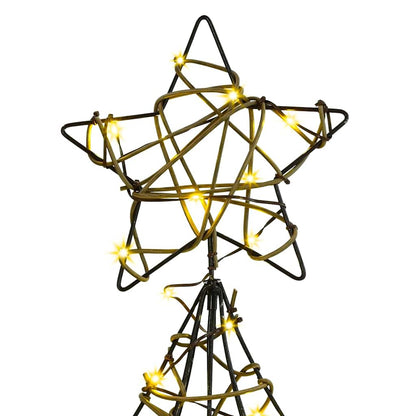 vidaXL Christmas Tree with 120 LEDs Warm white 150 cm Rattan
