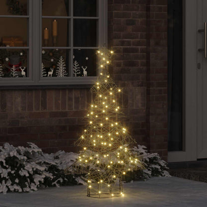vidaXL Christmas Tree with 120 LEDs Warm white 150 cm Rattan