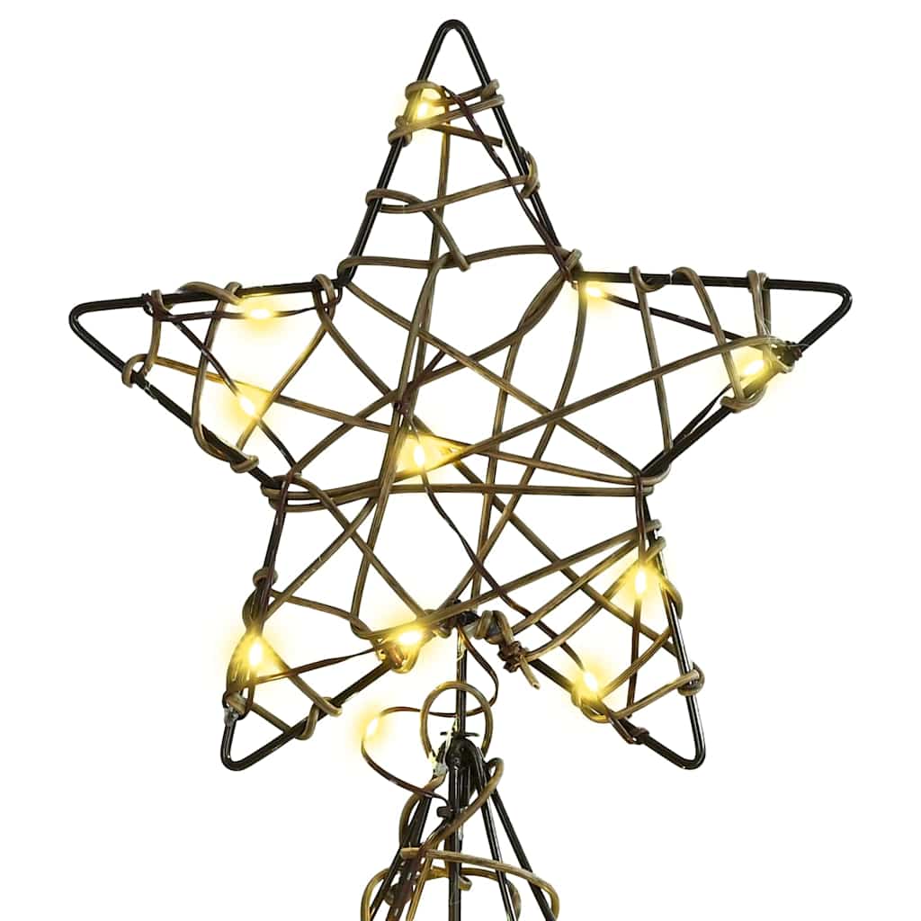 vidaXL Christmas Tree with 160 LEDs Warm white 150 cm Rattan