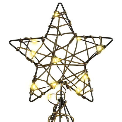 vidaXL Christmas Tree with 160 LEDs Warm white 150 cm Rattan