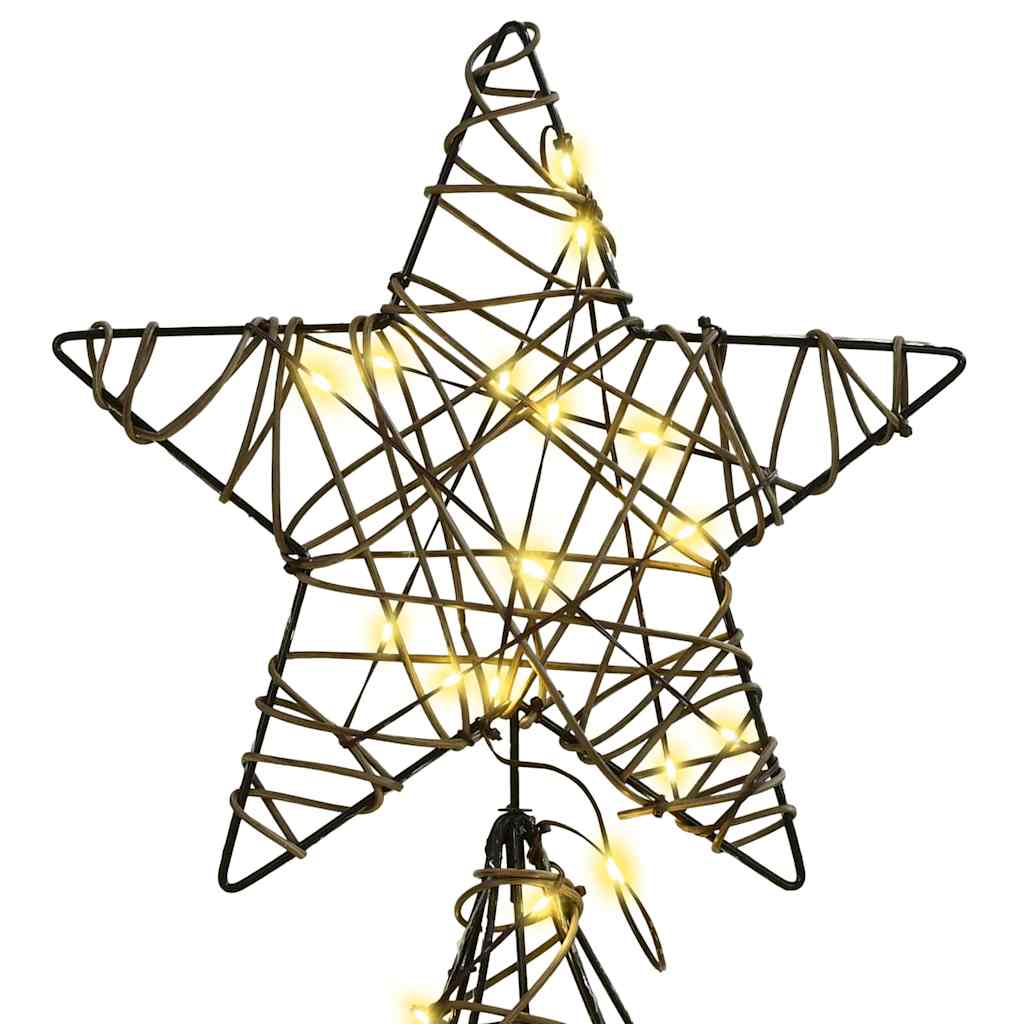 vidaXL Christmas Tree with 240 LEDs Warm white 180 cm Rattan