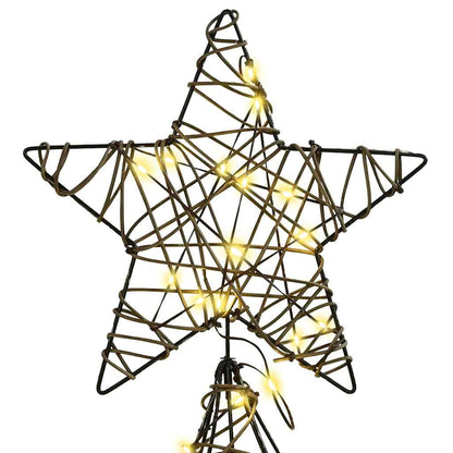 vidaXL Christmas Tree with 240 LEDs Warm white 180 cm Rattan