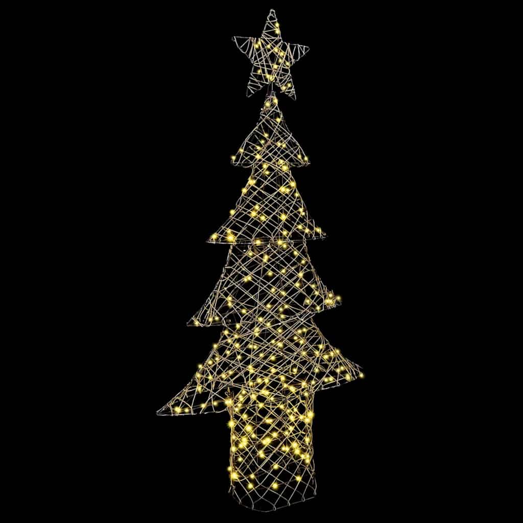 vidaXL Christmas Tree with 240 LEDs Warm white 180 cm Rattan