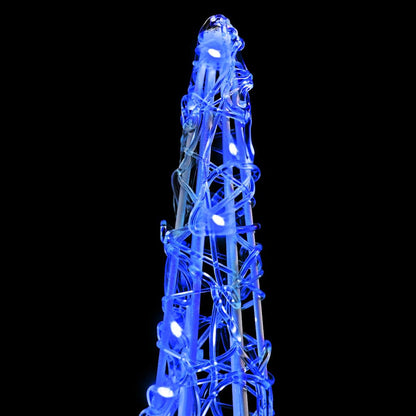 vidaXL Christmas Tree with 90 LEDs 3 pcs Blue 20 x 20 x 80 cm Acrylic