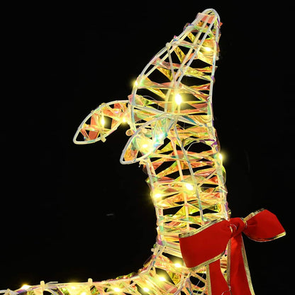 vidaXL Reindeer Family 3 pcs 300 LEDs Warm white 67 x 26 x 127 cm PET