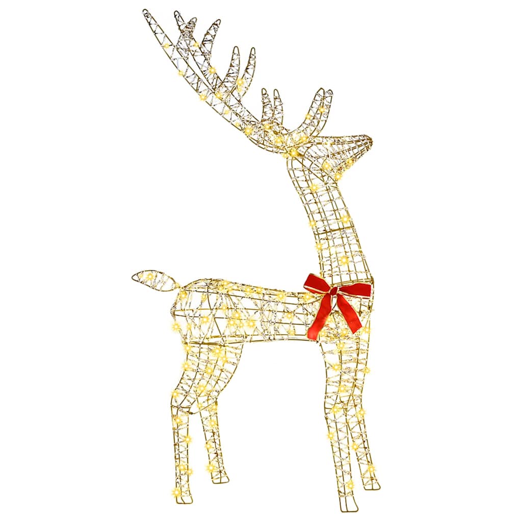 vidaXL Reindeer Family 3 pcs 300 LEDs Warm white 67 x 26 x 127 cm PET