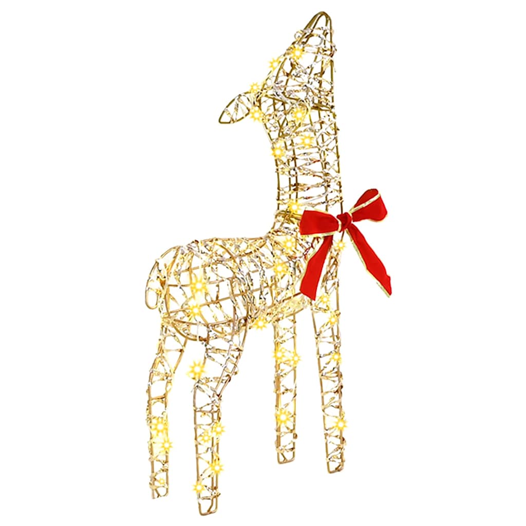 vidaXL Reindeer Family 3 pcs 300 LEDs Warm white 67 x 26 x 127 cm PET