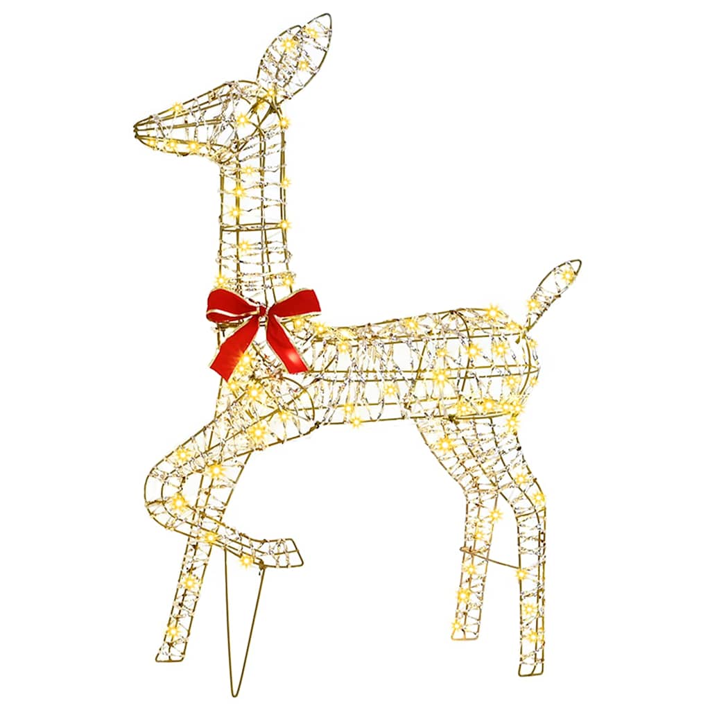 vidaXL Reindeer Family 3 pcs 300 LEDs Warm white 67 x 26 x 127 cm PET