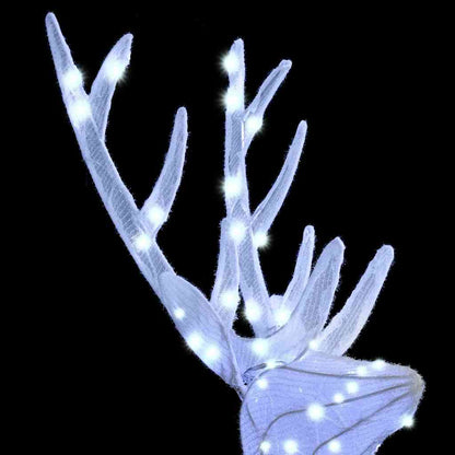 vidaXL Reindeer Family 3 pcs Cold white 68 x 26 x 127 cm Fabric