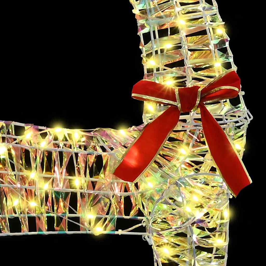 vidaXL 3D Reindeer 140 LEDs Warm white 128 cm PET