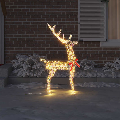 vidaXL 3D Reindeer 140 LEDs Warm white 128 cm PET