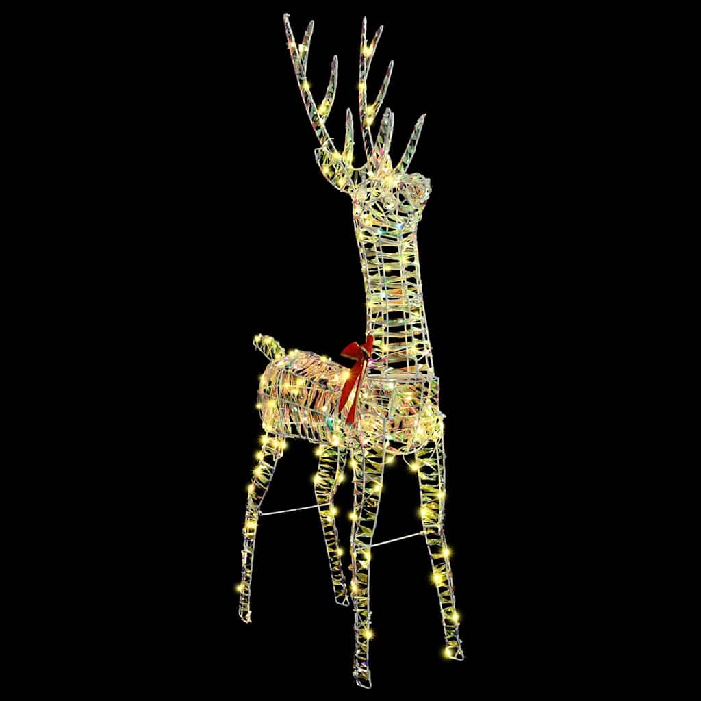 vidaXL 3D Reindeer 140 LEDs Warm white 128 cm PET