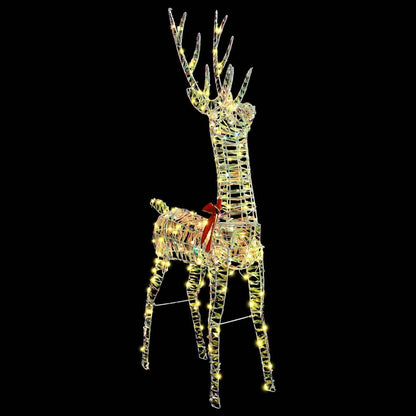 vidaXL 3D Reindeer 140 LEDs Warm white 128 cm PET
