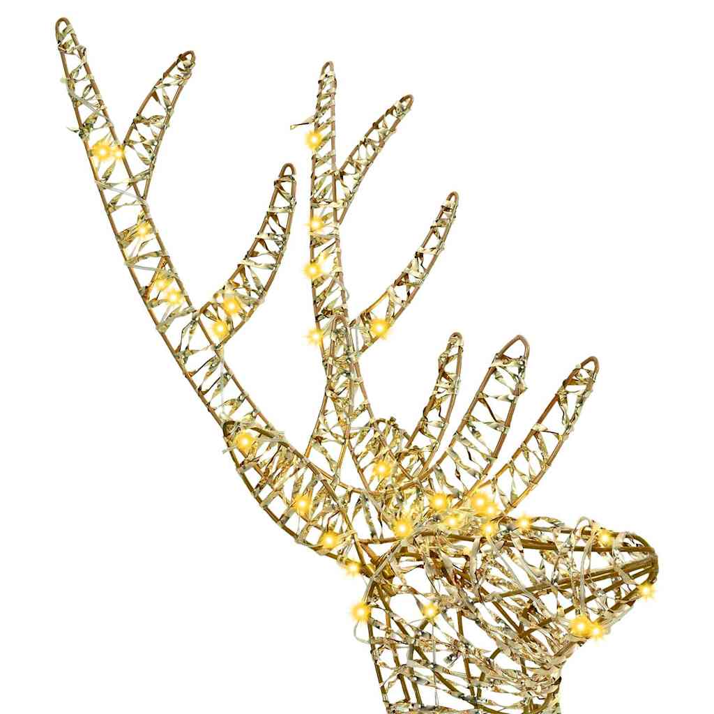 vidaXL 3D Reindeer 140 LEDs Warm white 128 cm PET