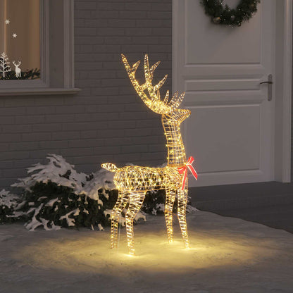 vidaXL 3D Reindeer 140 LEDs Warm white 128 cm PET