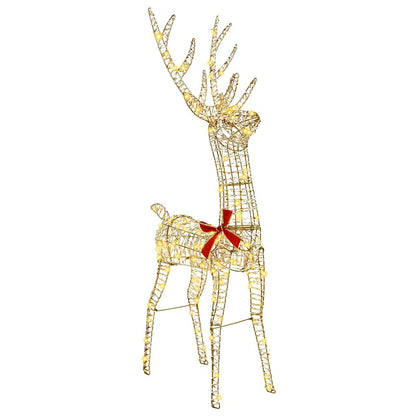 vidaXL 3D Reindeer 140 LEDs Warm white 128 cm PET