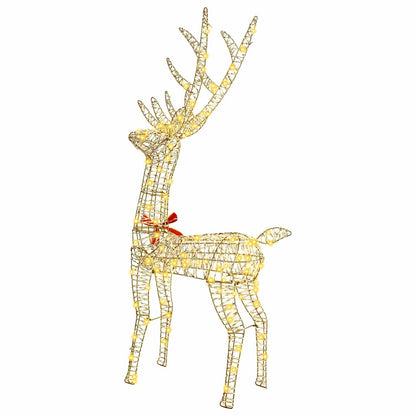 vidaXL 3D Reindeer 140 LEDs Warm white 128 cm PET