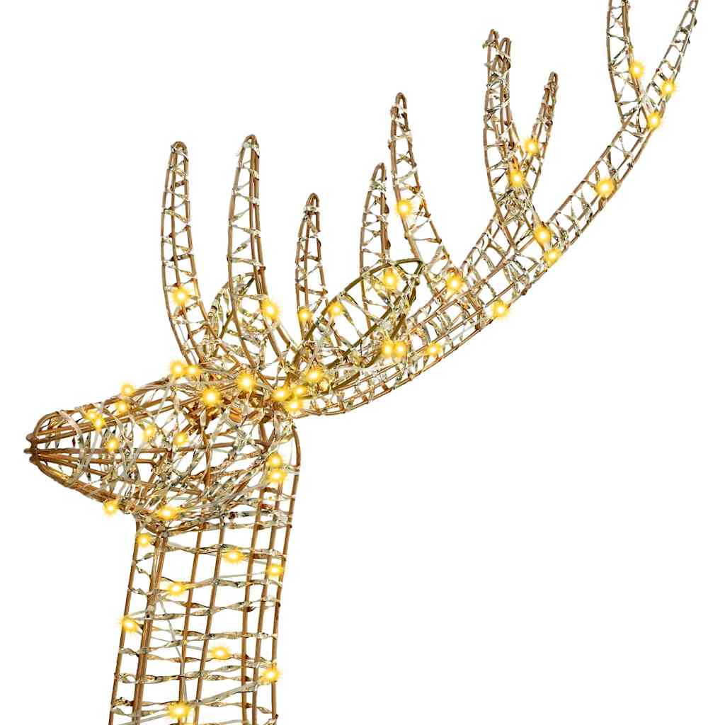 vidaXL 3D Reindeer 250 LEDs Warm white 96 x 40 x 180 cm PET