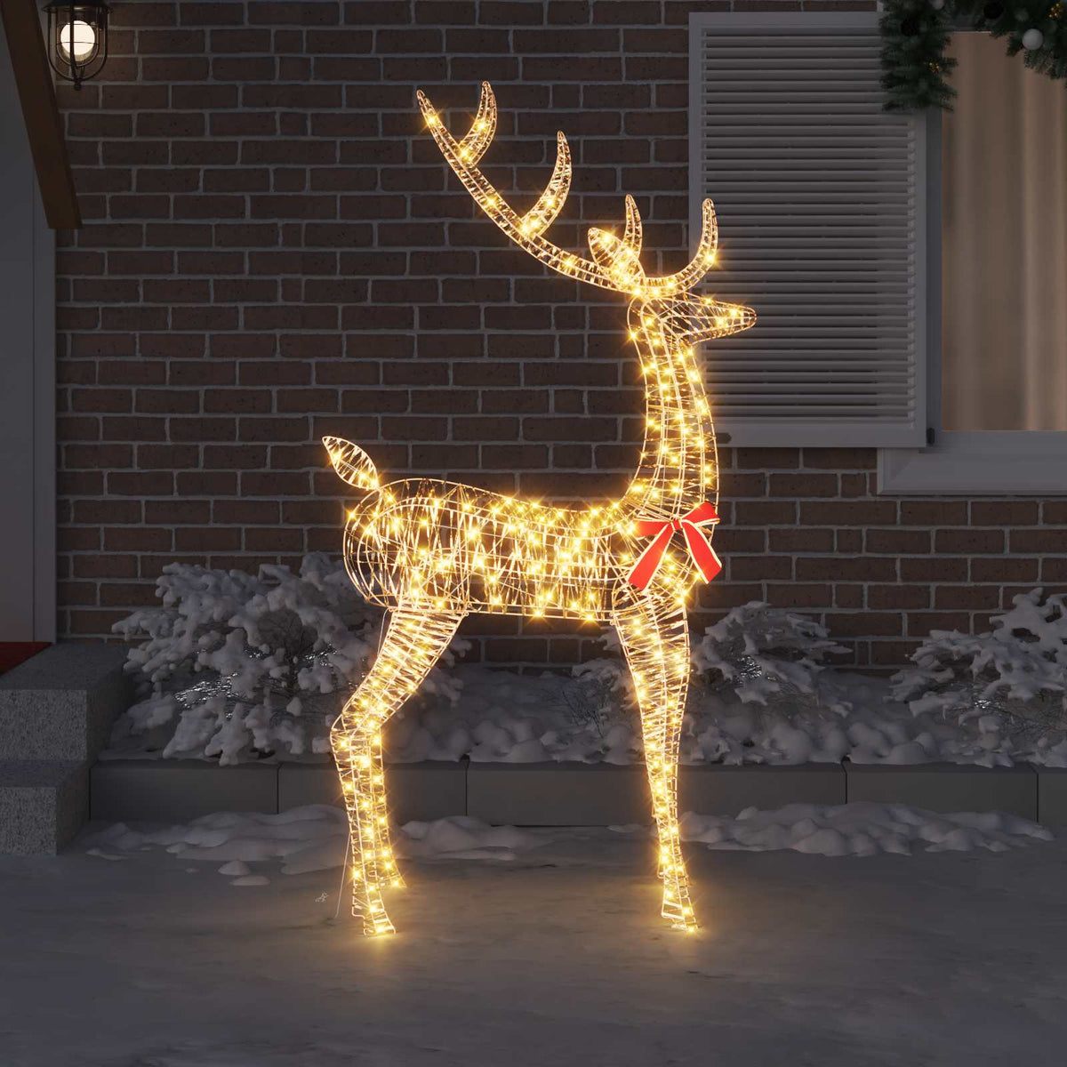 vidaXL 3D Reindeer 250 LEDs Warm white 96 x 40 x 180 cm PET