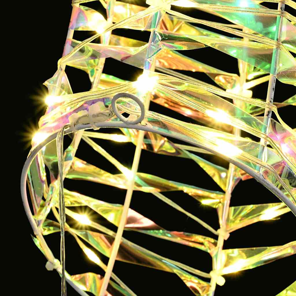 vidaXL Reindeer Pull Sleigh Warm white 68 x 36.5 x62.5 cm PET