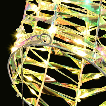 vidaXL Reindeer Pull Sleigh Warm white 68 x 36.5 x62.5 cm PET