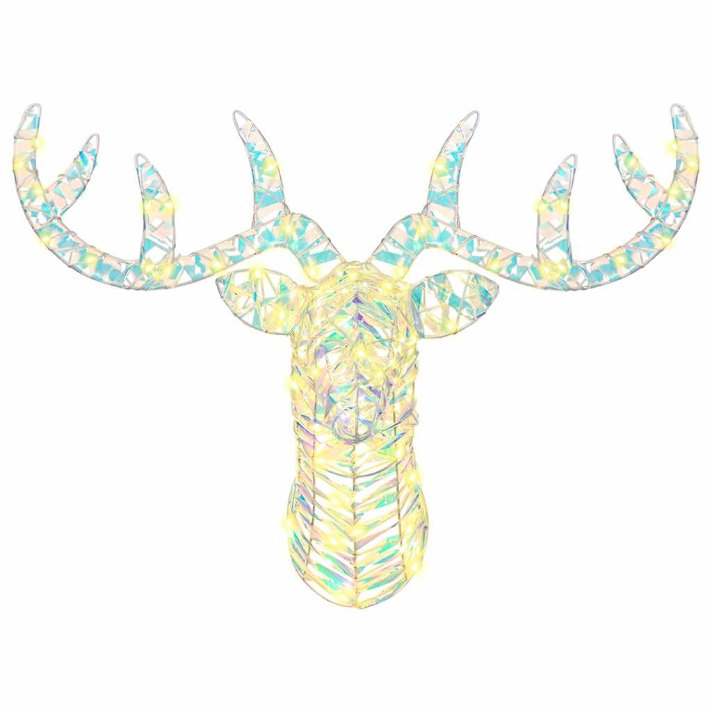 vidaXL Reindeer Pull Sleigh Warm white 68 x 36.5 x62.5 cm PET