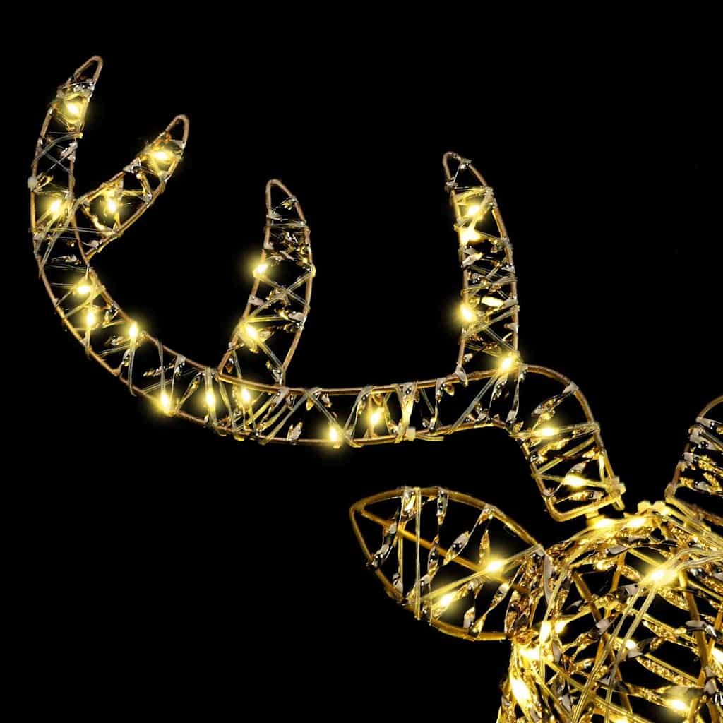 vidaXL Reindeer Pull Sleigh Warm white 60 cm PET