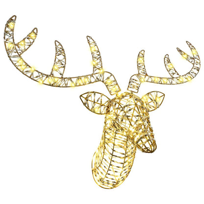 vidaXL Reindeer Pull Sleigh Warm white 60 cm PET