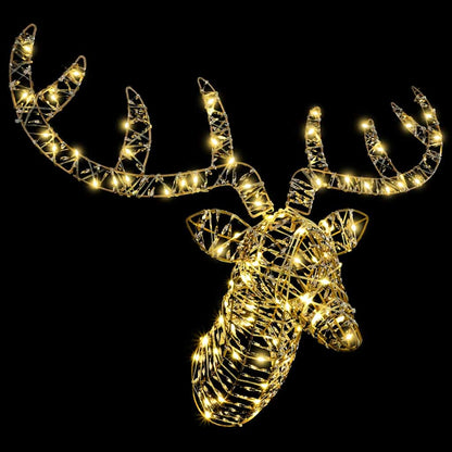 vidaXL Reindeer Pull Sleigh Warm white 60 cm PET