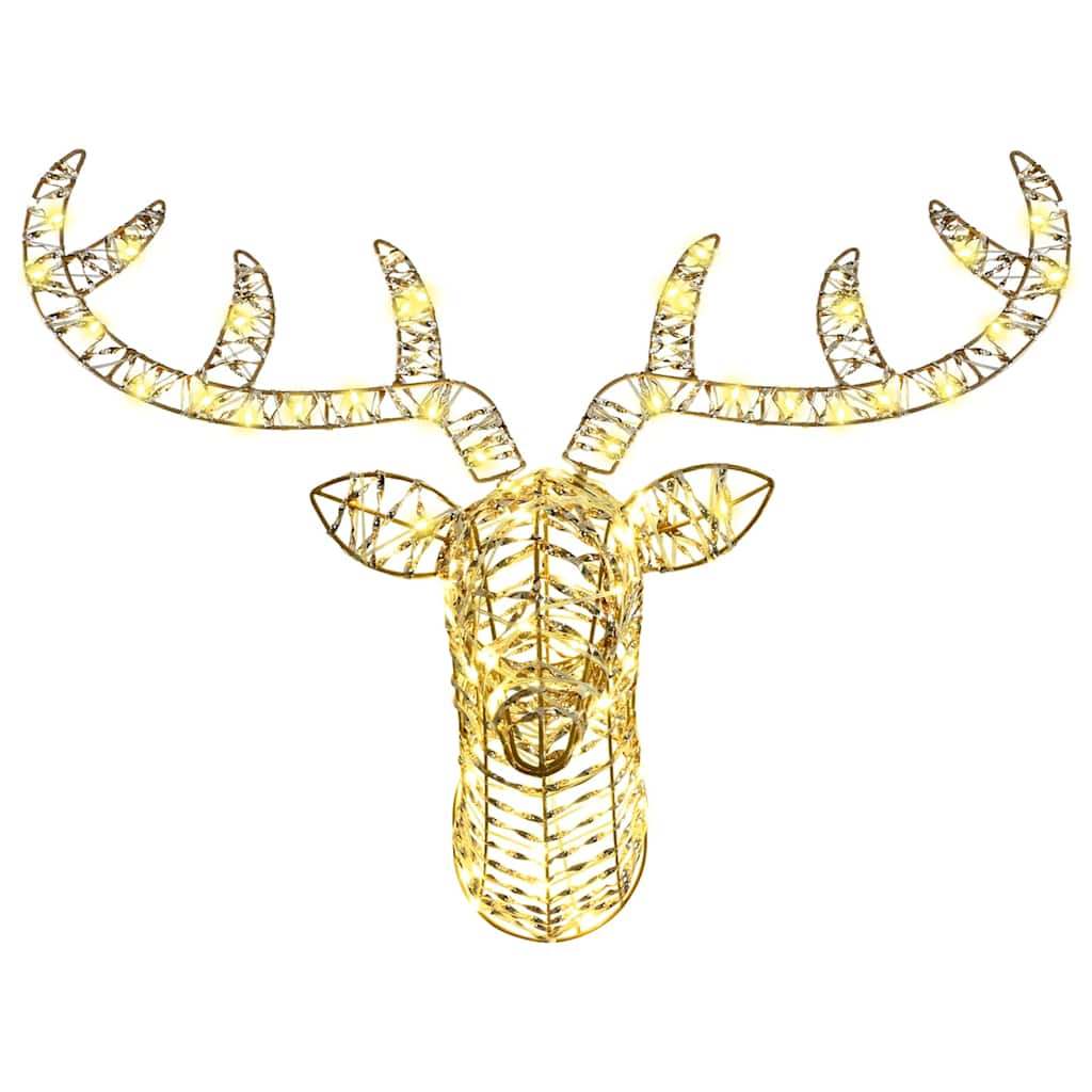 vidaXL Reindeer Pull Sleigh Warm white 60 cm PET