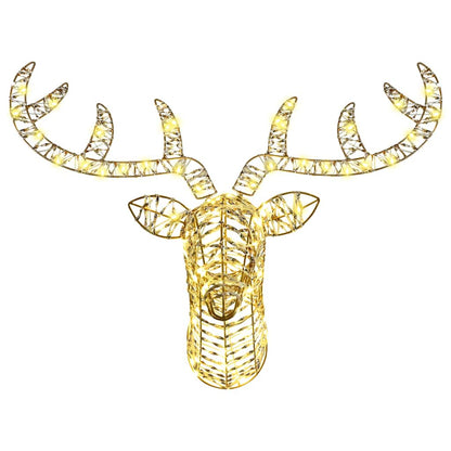 vidaXL Reindeer Pull Sleigh Warm white 60 cm PET