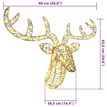 vidaXL Reindeer Pull Sleigh Warm white 60 cm PET