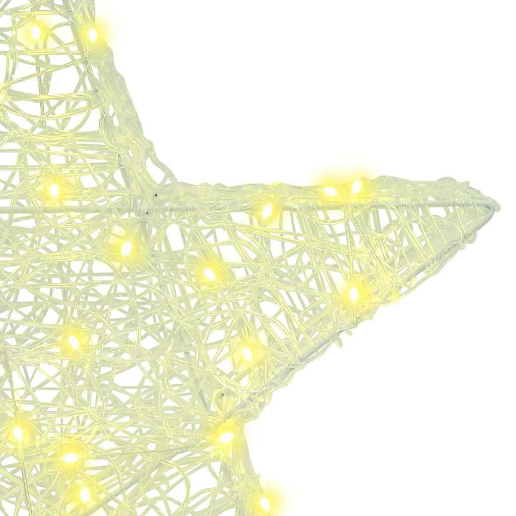 vidaXL 3D Star with 50 LEDs Warm white 55 x 53.5 x 10 cm Acrylic