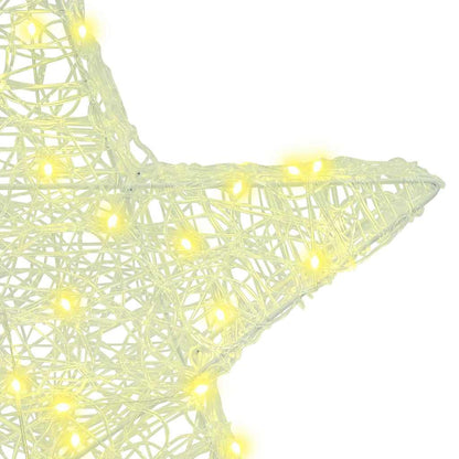vidaXL 3D Star with 50 LEDs Warm white 55 x 53.5 x 10 cm Acrylic