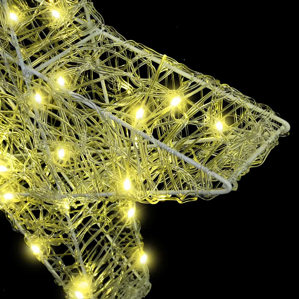 vidaXL 3D Star with 50 LEDs Warm white 55 x 53.5 x 10 cm Acrylic