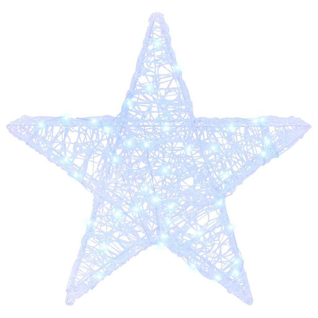 vidaXL 3D Star with 50 LEDs Cold white 55 x 53.5 x 10 cm Acrylic