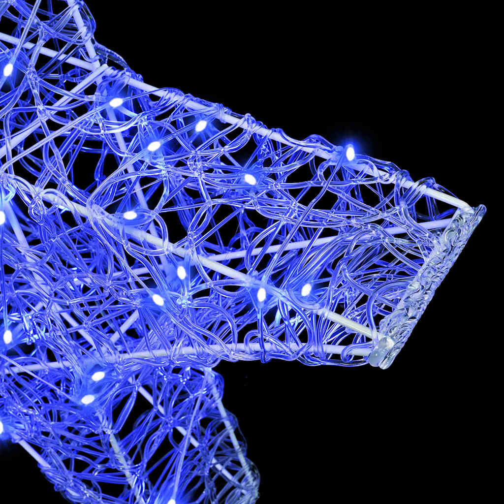 vidaXL 3D Star with 50 LEDs Blue 55 x 53.5 x 10 cm Acrylic