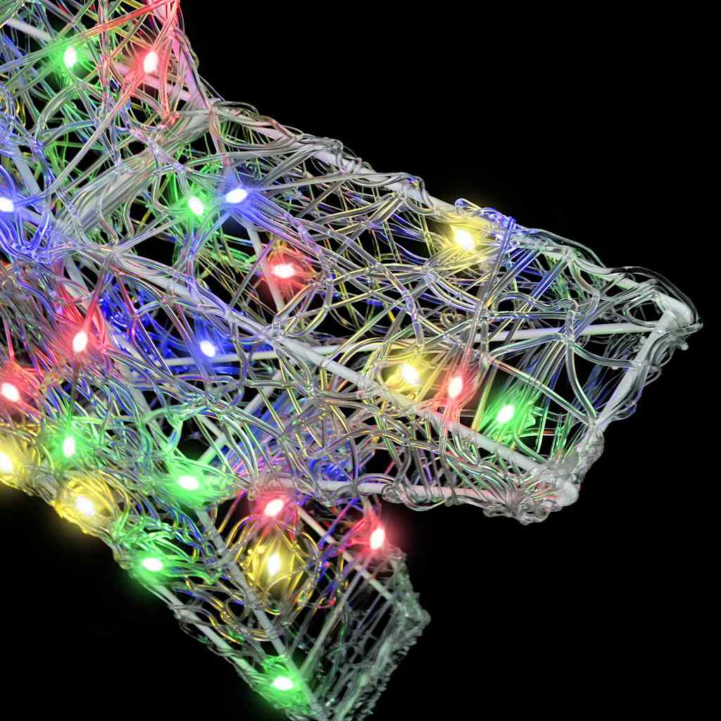vidaXL 3D Star with 50 LEDs Multicolour 55 x 53.5 x 10 cm Acrylic
