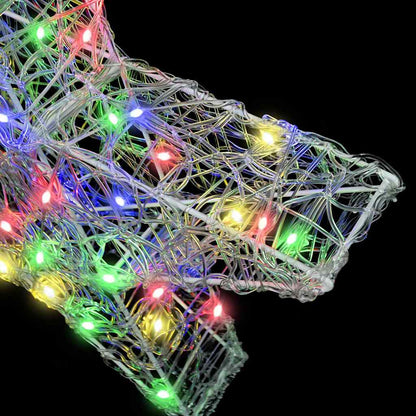 vidaXL 3D Star with 50 LEDs Multicolour 55 x 53.5 x 10 cm Acrylic