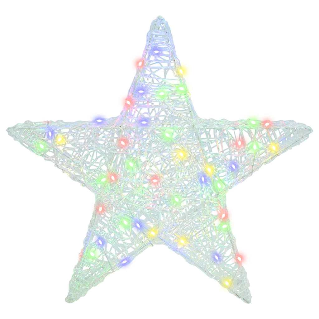 vidaXL 3D Star with 50 LEDs Multicolour 55 x 53.5 x 10 cm Acrylic