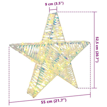 vidaXL 3D Star with 50 LEDs Warm white 55 x 52.5 x 9 cm PET