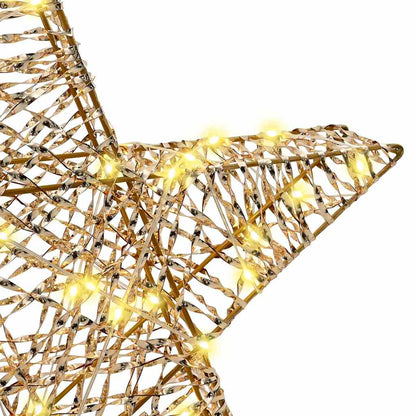vidaXL 3D Star 50 LEDs Warm white 55 x 52.5 x 9 cm PET